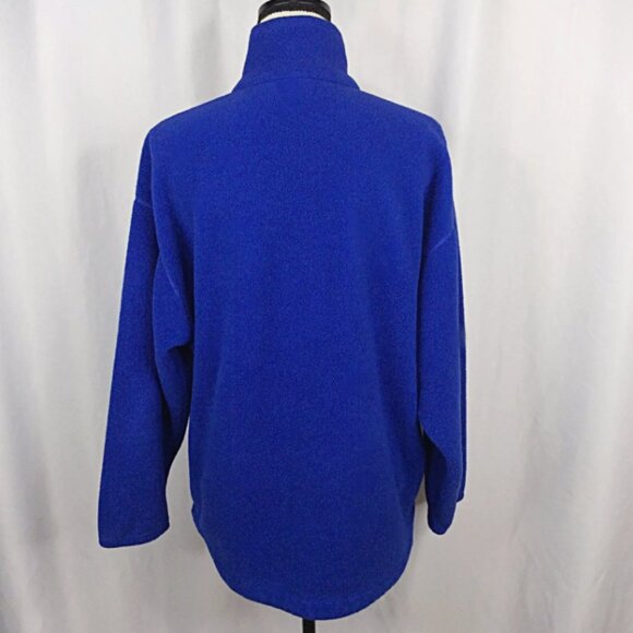 Vintage Columbia Fleece 1/4 Zip Jacket Womens Medium Sweatshirt Pullover Blue - Picture 3 of 6